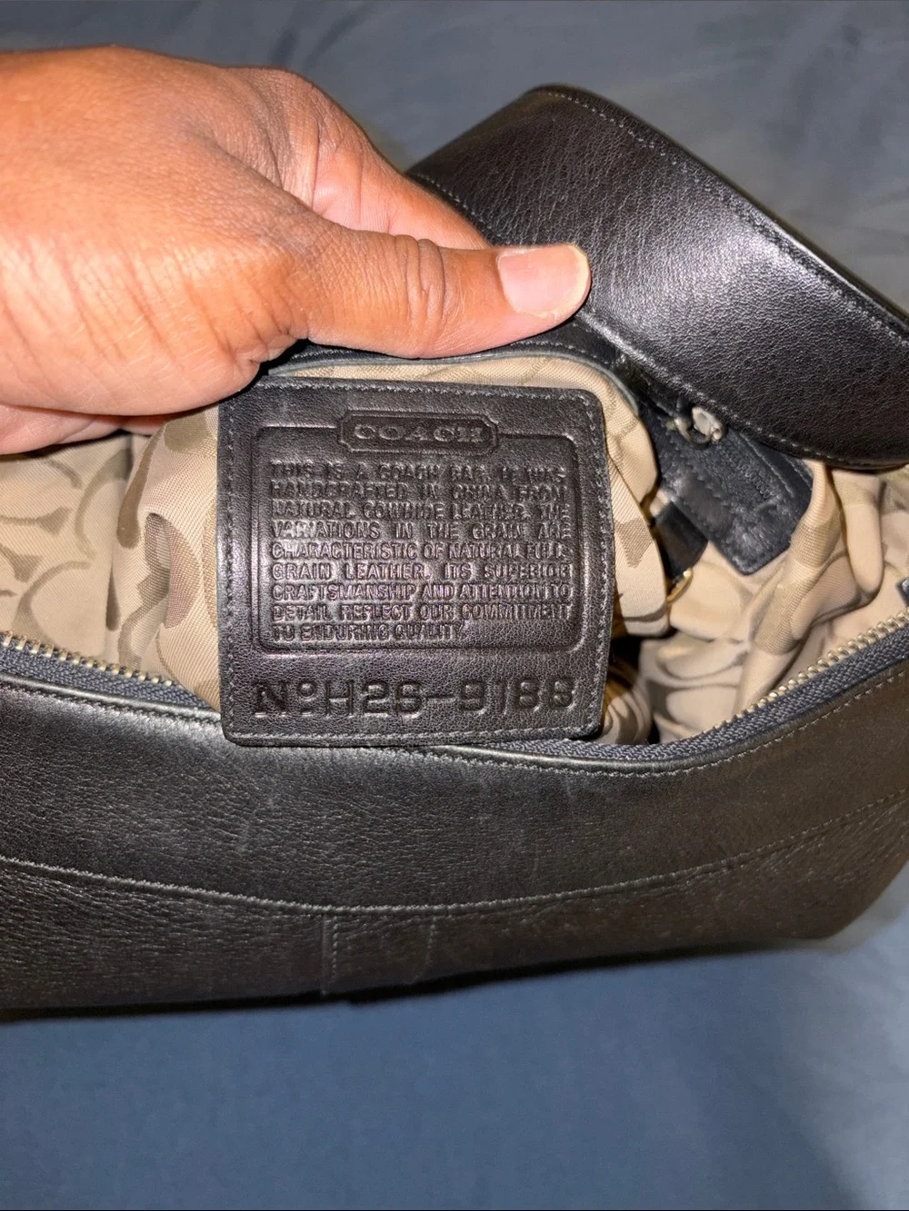 Coach Black Leather Messenger Shoulder Bag